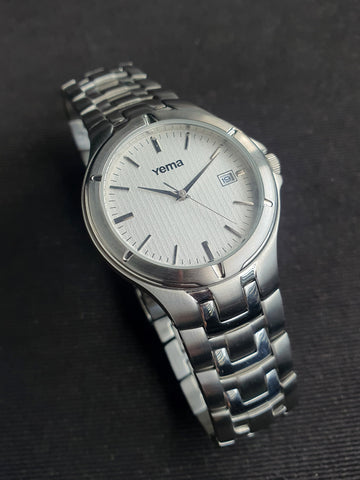 Yema Ladies Watch Silver Chain White Dial 35mm Quartz Watch